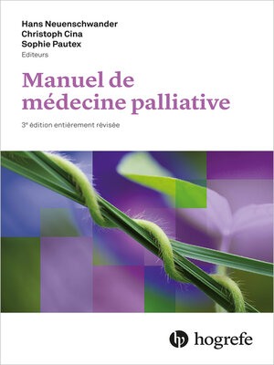 cover image of Manuel de médecine palliative